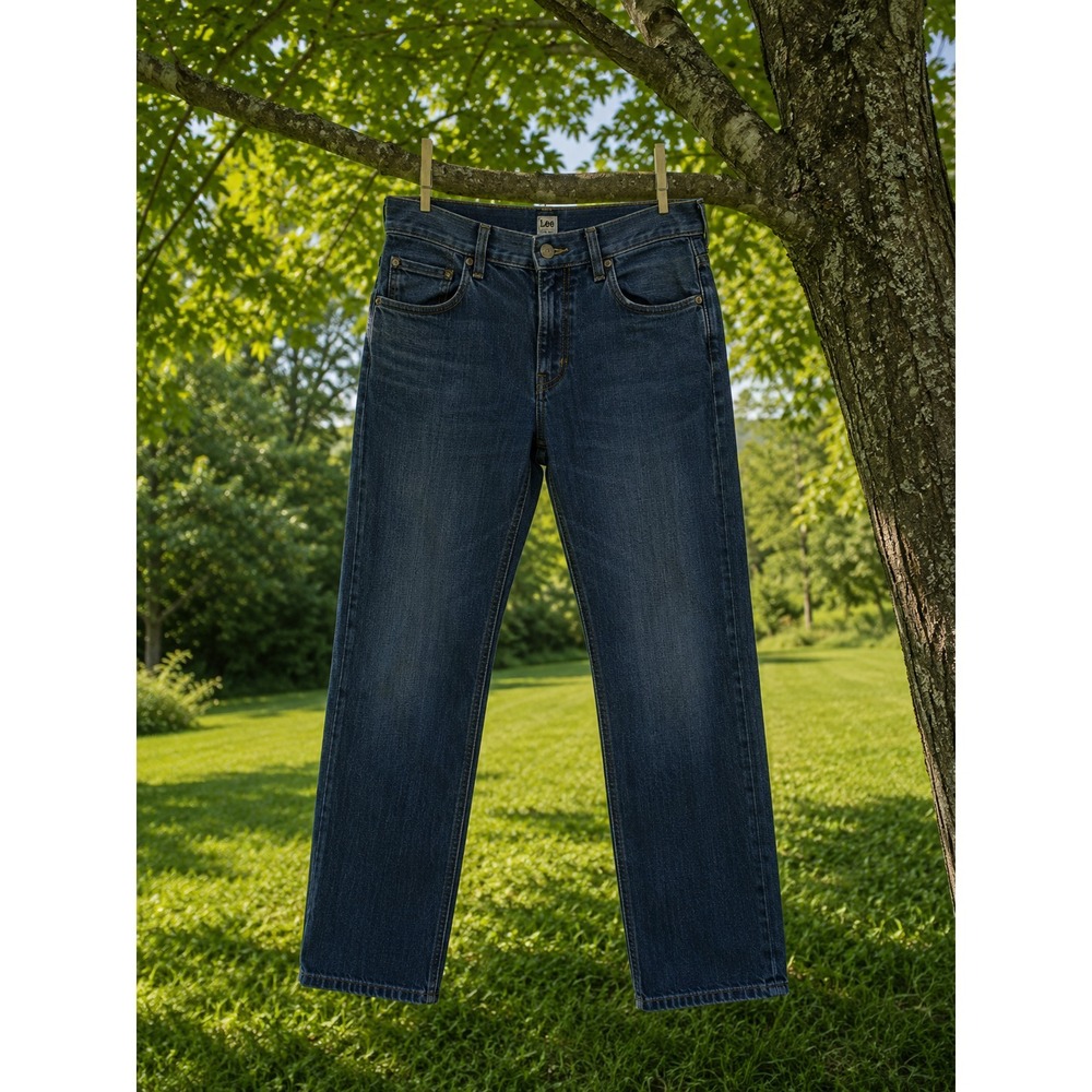 Lee Extreme Motion Jeans Mens 28x30 Blue Straight Fit Stretch Denim Pants